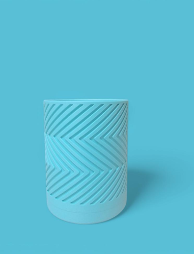 Teal color flower pot